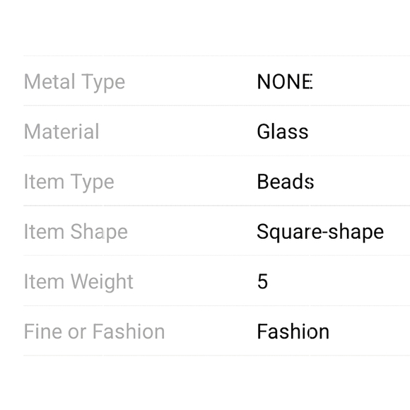 HANDMADE by me bracelet & earring set with floral glass square & acrylic beads. - Picture 6 of 6